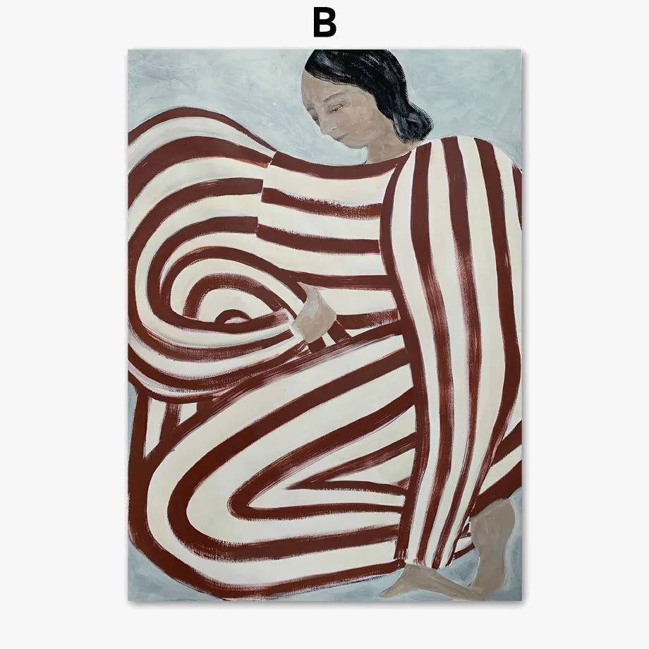 pyjama-ray-femme-affiche-mur-art-g-om-trie-r-tro-d-coration-6.png