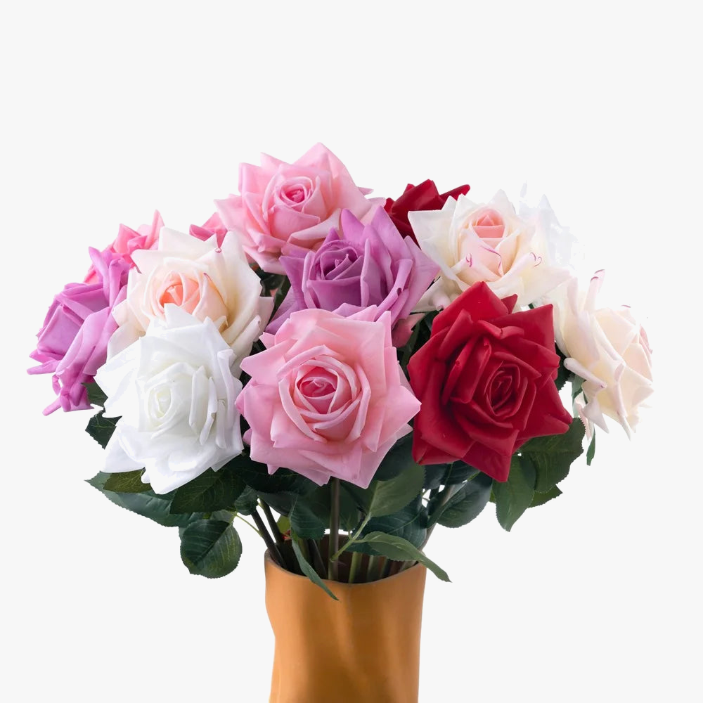 roses artificielles réalistes pour décoration de fête