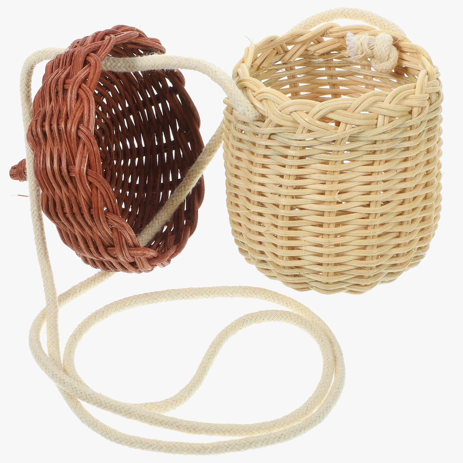 sac à main en osier décoratif pour enfants en forme de gland