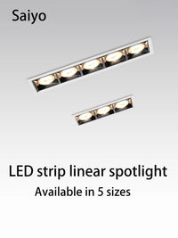 led bande projecteur linéaire anti-éblouissement grille cob intégrée