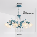SANDYHA moderne suspension lumières français pastorale fleurs verre cristal Lustre salon salle à manger décor à la maison Lustre Design Luxe