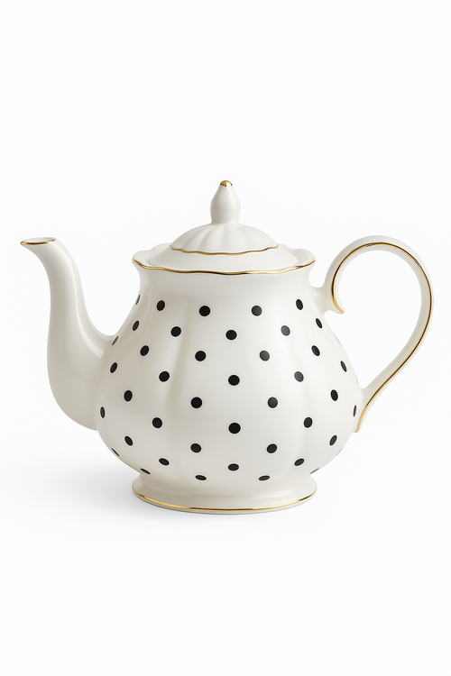 Service à thé anglais porcelaine peinte main vintage - vue 3 sur 2