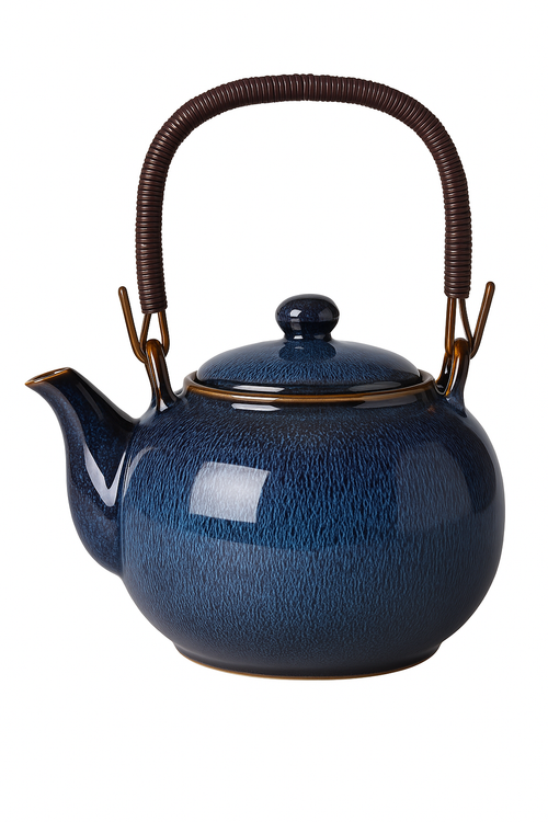 Service à thé japonais théière porcelaine avec filtre - vue 3 sur 2
