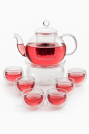 Service a the verre borosilicate infuseur double paroi