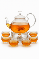 Service a the verre double paroi infuseur chauffe