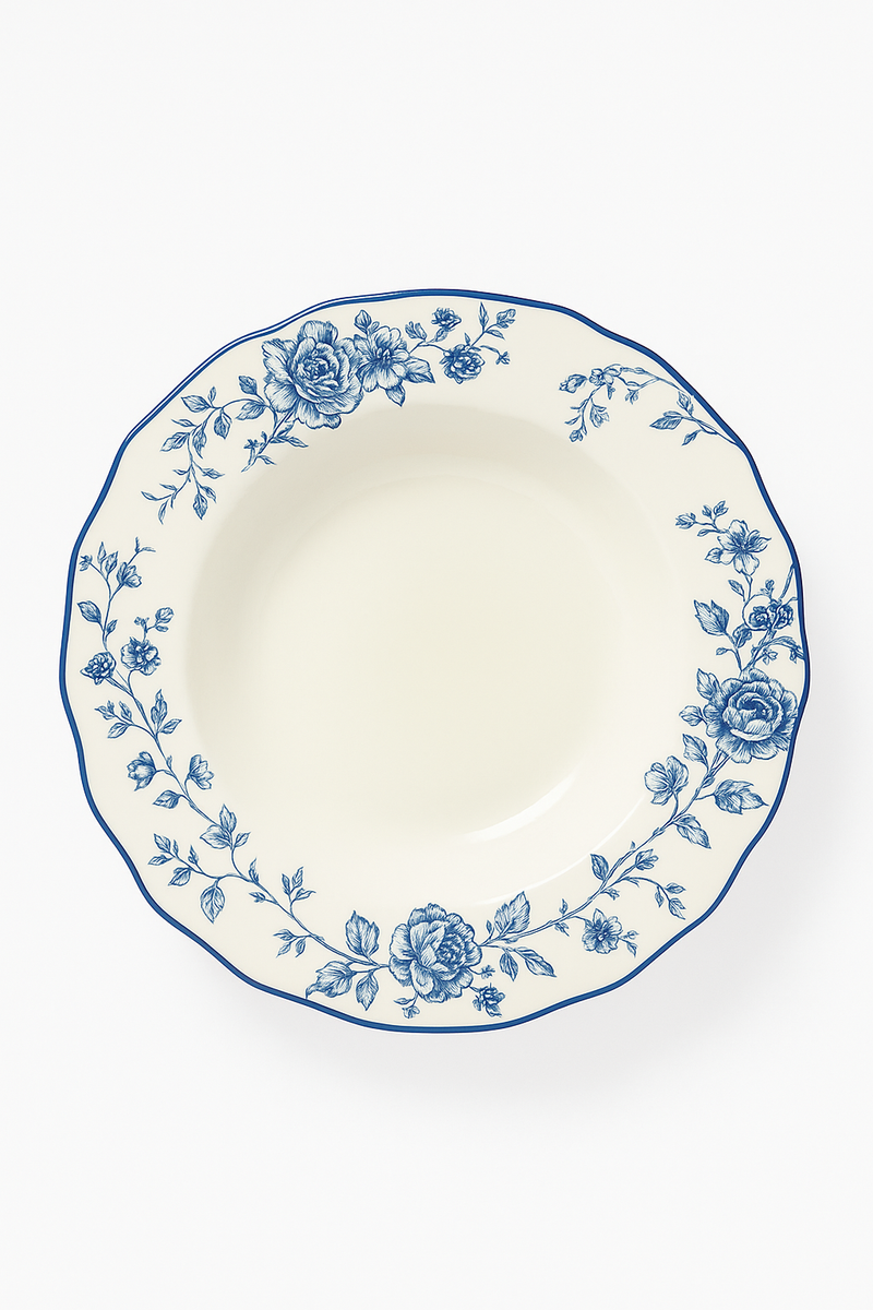 Service assiettes céramique floral style champêtre vintage