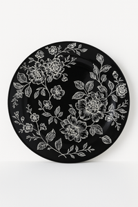 service assiettes ceramique style champetre fleurs vintage