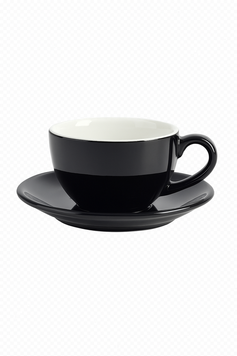 Service café céramique style barista tasse soucoupe