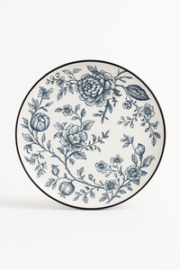 Service d assiettes ceramique motif floral style champetre
