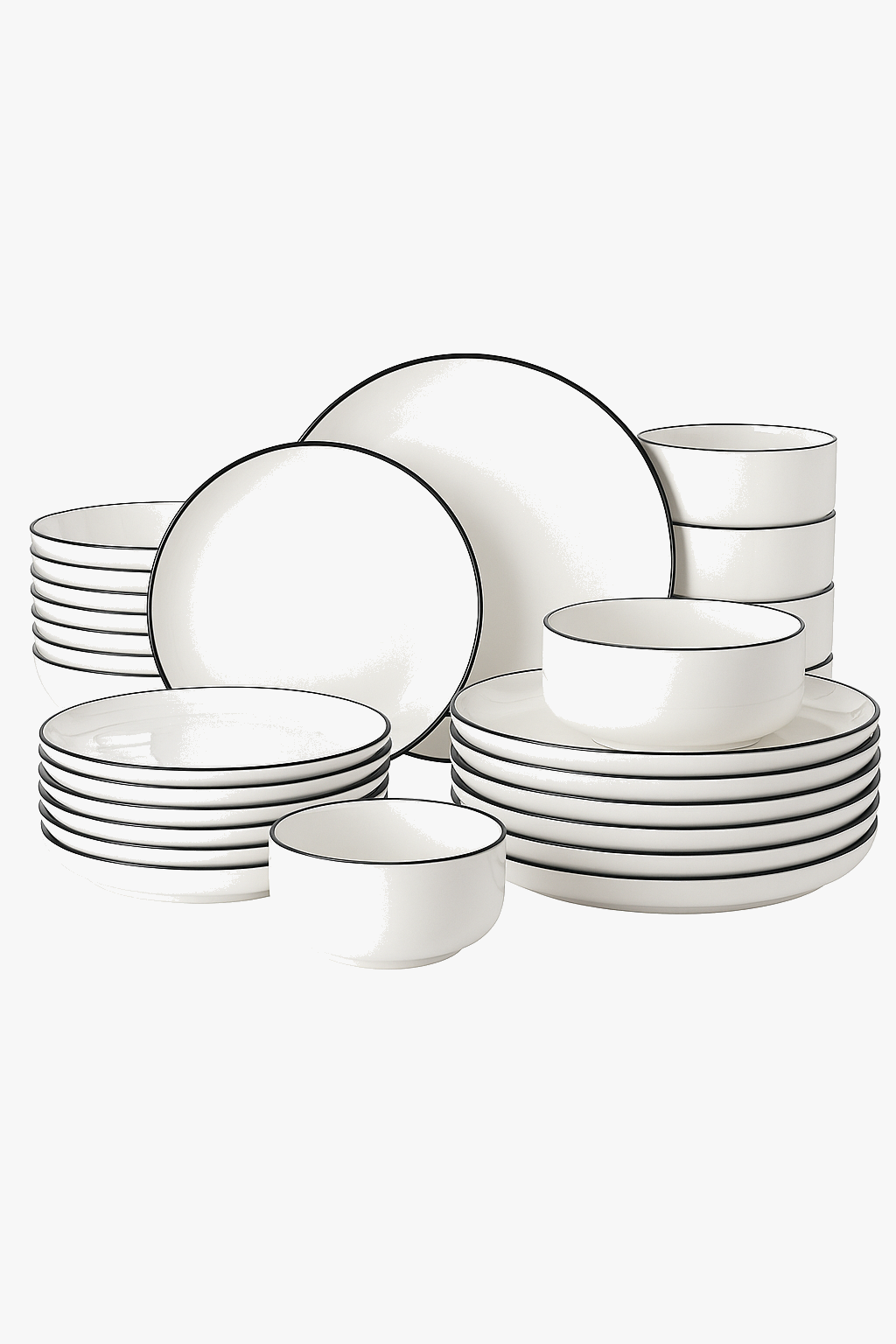 Malacasa ceramic dinnerware set 24 48 pieces