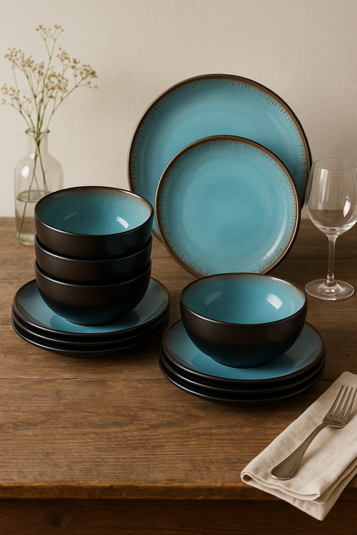 service de table ceramique gres style moderne complet