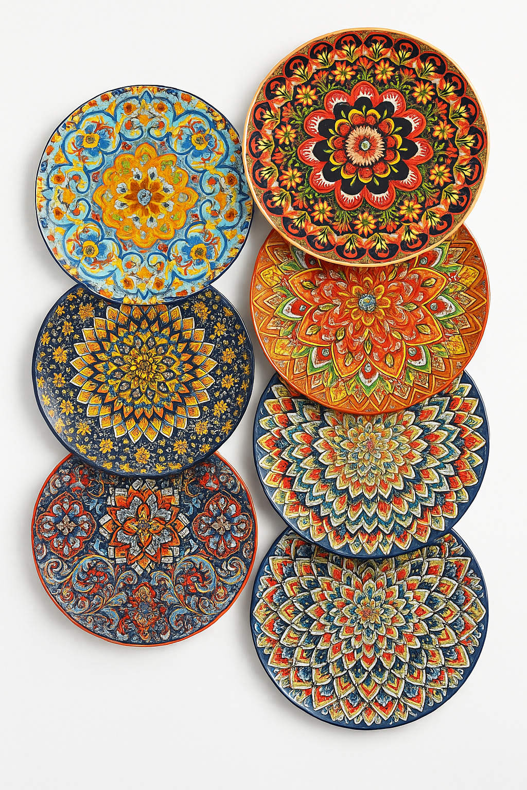 Service de table ceramique motif floral bohème complet