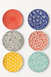 Service de table ceramique motifs floraux assiettes bols