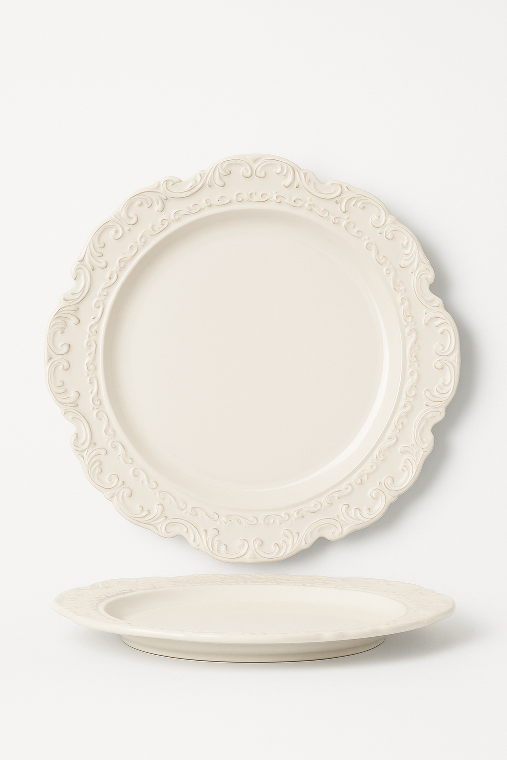 Service de table ceramique relief style vintage restaurant - vue 2 sur 3