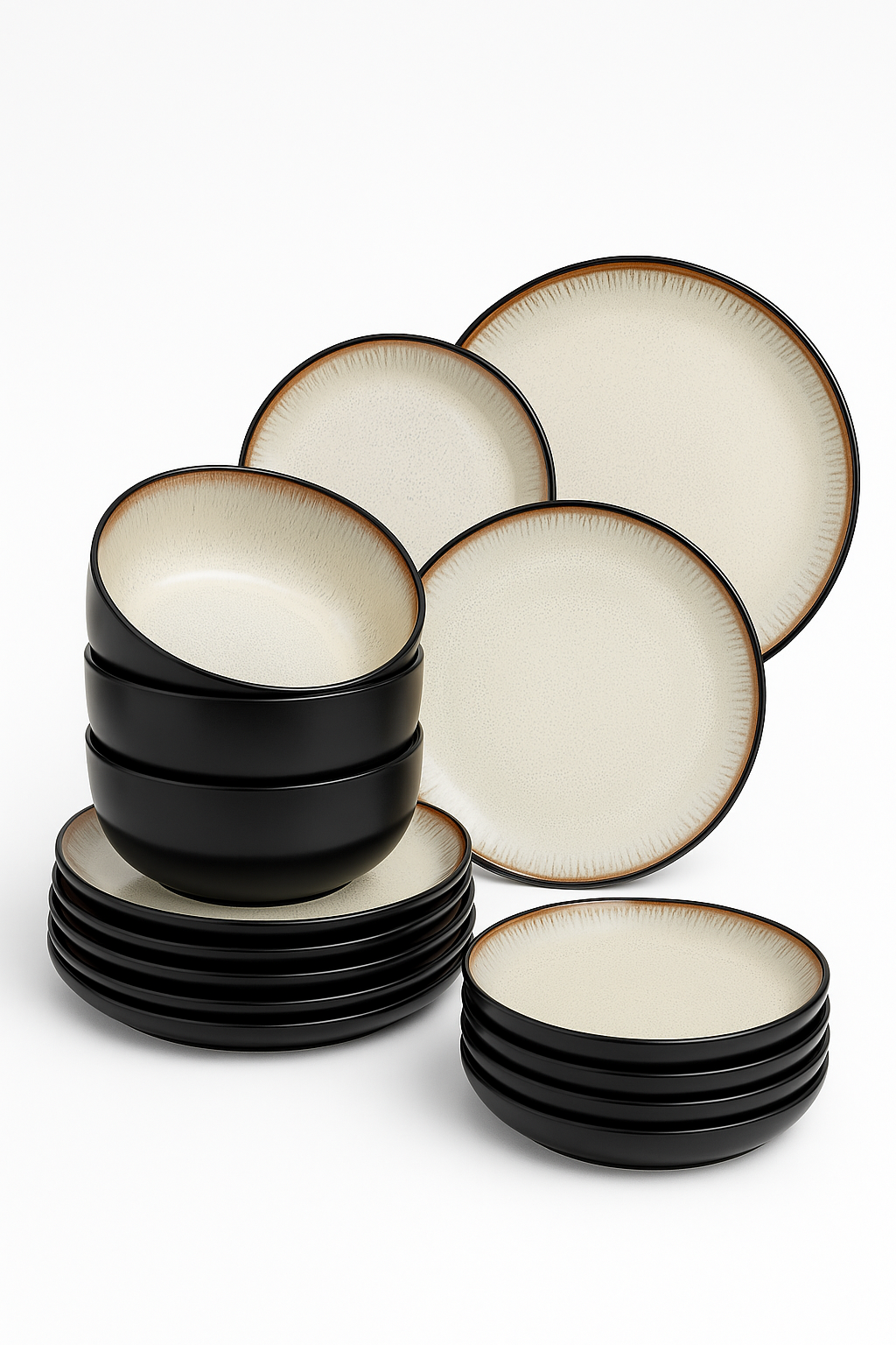 Service de table en ceramique gres style moderne - vue 2 sur 3