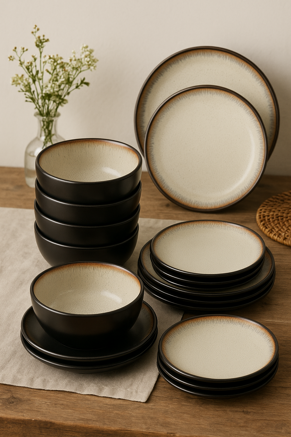 Service de table en ceramique gres style moderne - vue 3 sur 3