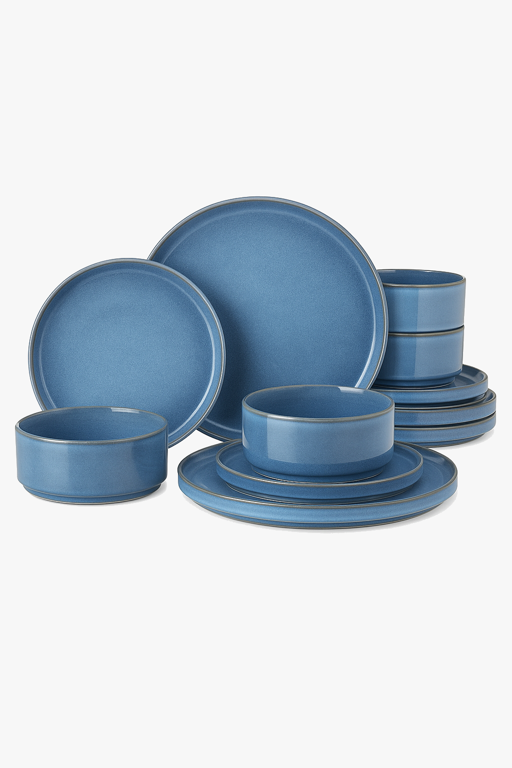 Modern reactive glaze stoneware dinner set