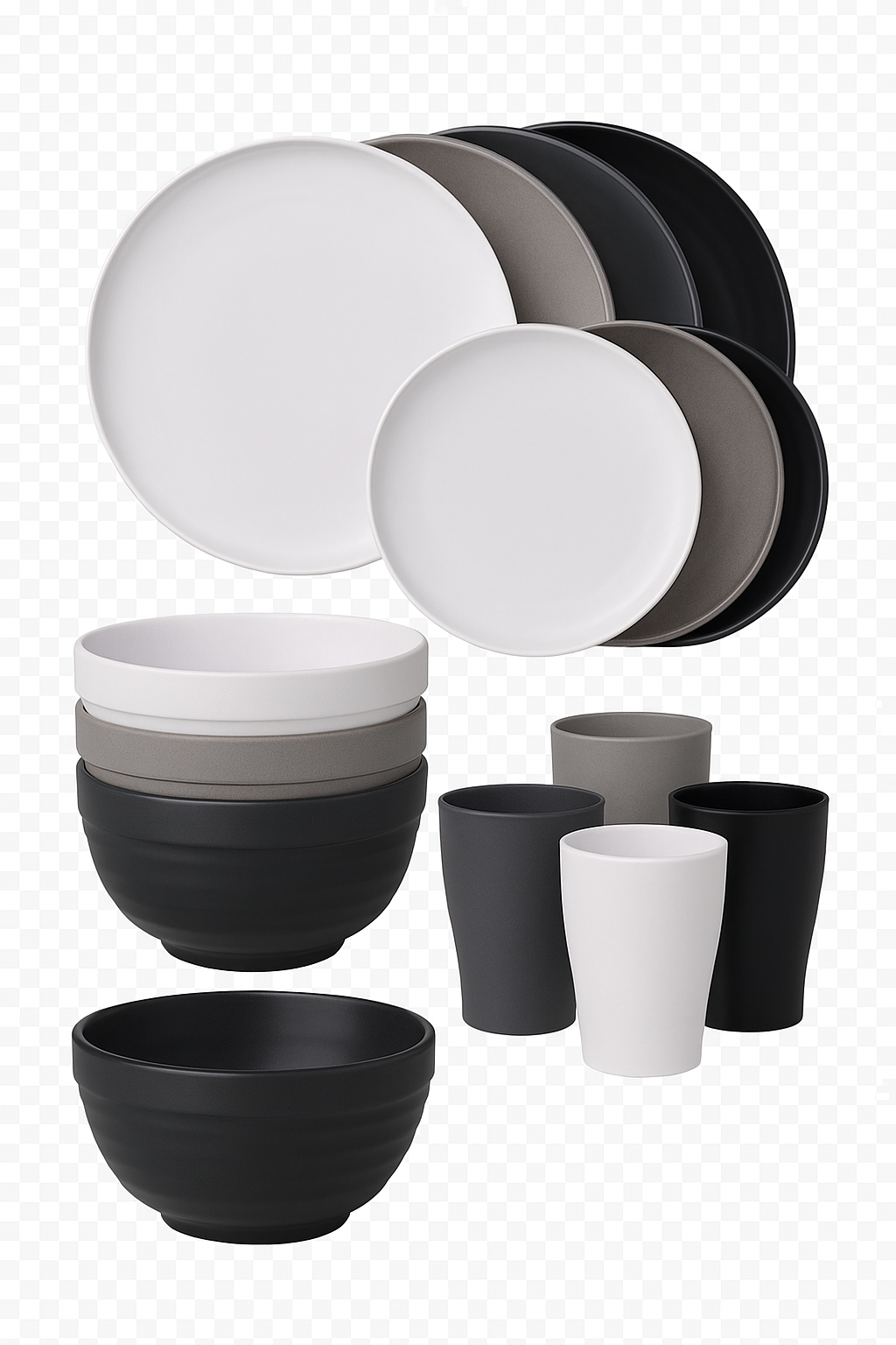 Service de table paille de blé assiettes bols - vue 2 sur 2