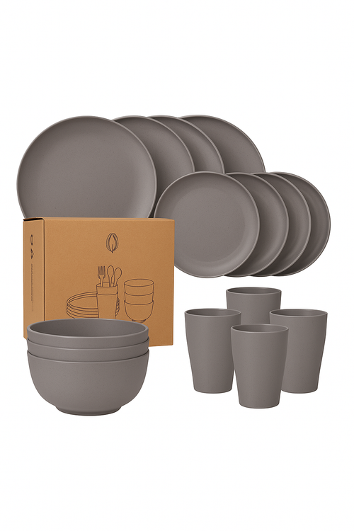 Service de table paille de ble incassable camping