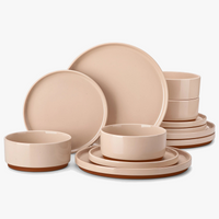 Service de table porcelaine bord relevé style moderne