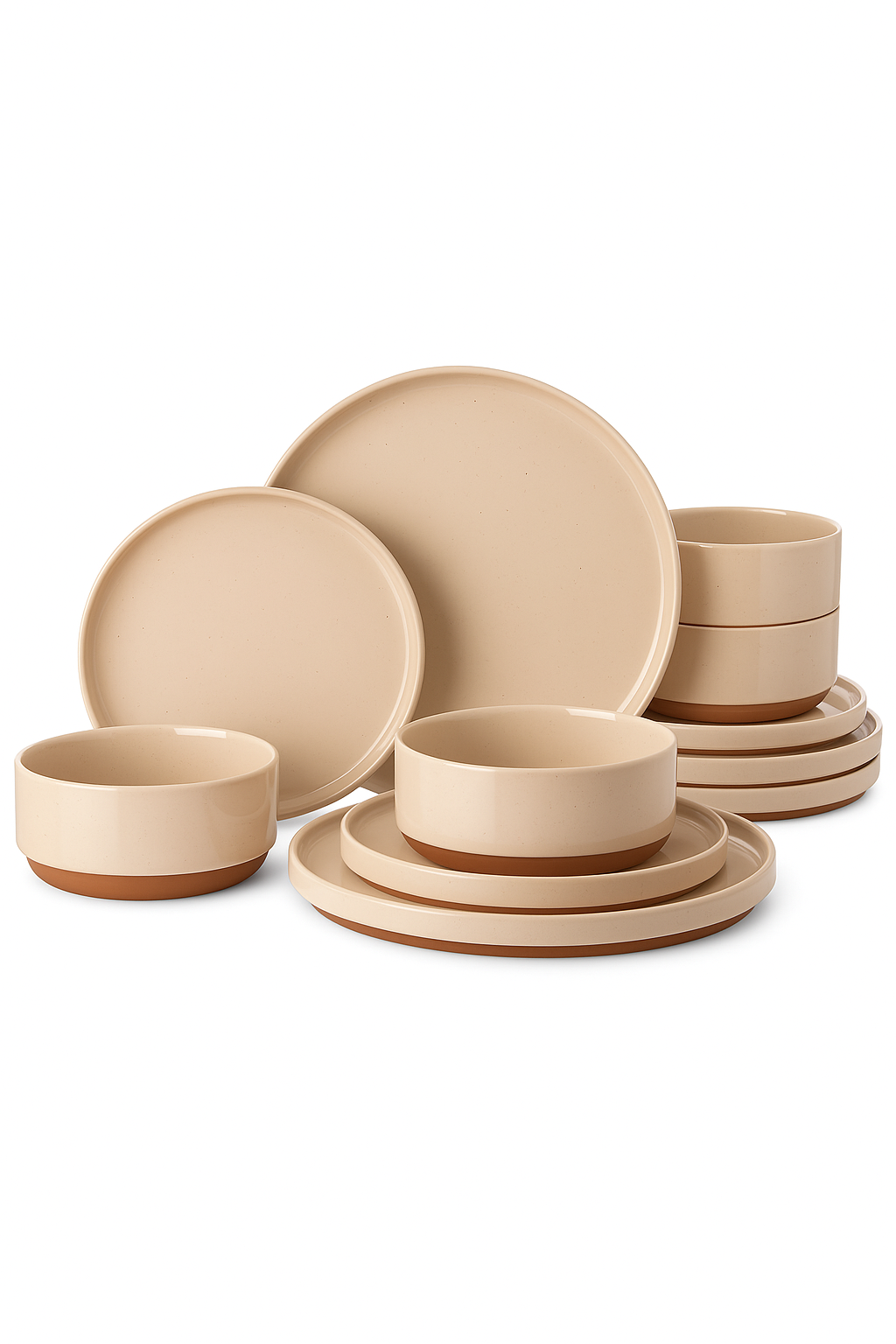 Service de table porcelaine bord relevé style moderne - vue 2 sur 2