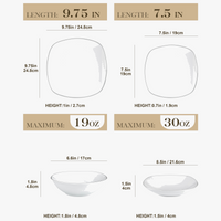 Service de table porcelaine bordure elegante 24 pieces