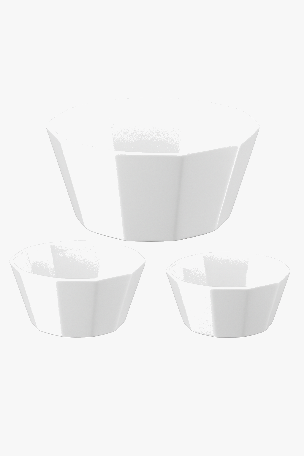 Elegant marble-effect ceramic bowl set of 3