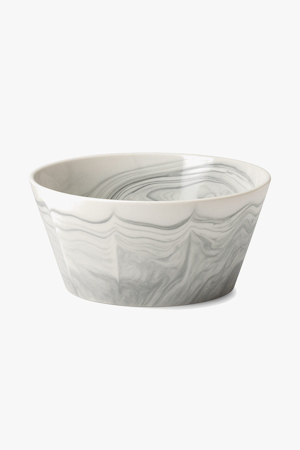 Elegant marble-effect ceramic 3-bowl serving set