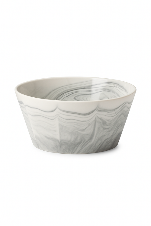service table 3 bols ceramique effet marbre elegant - vue 3 sur 2