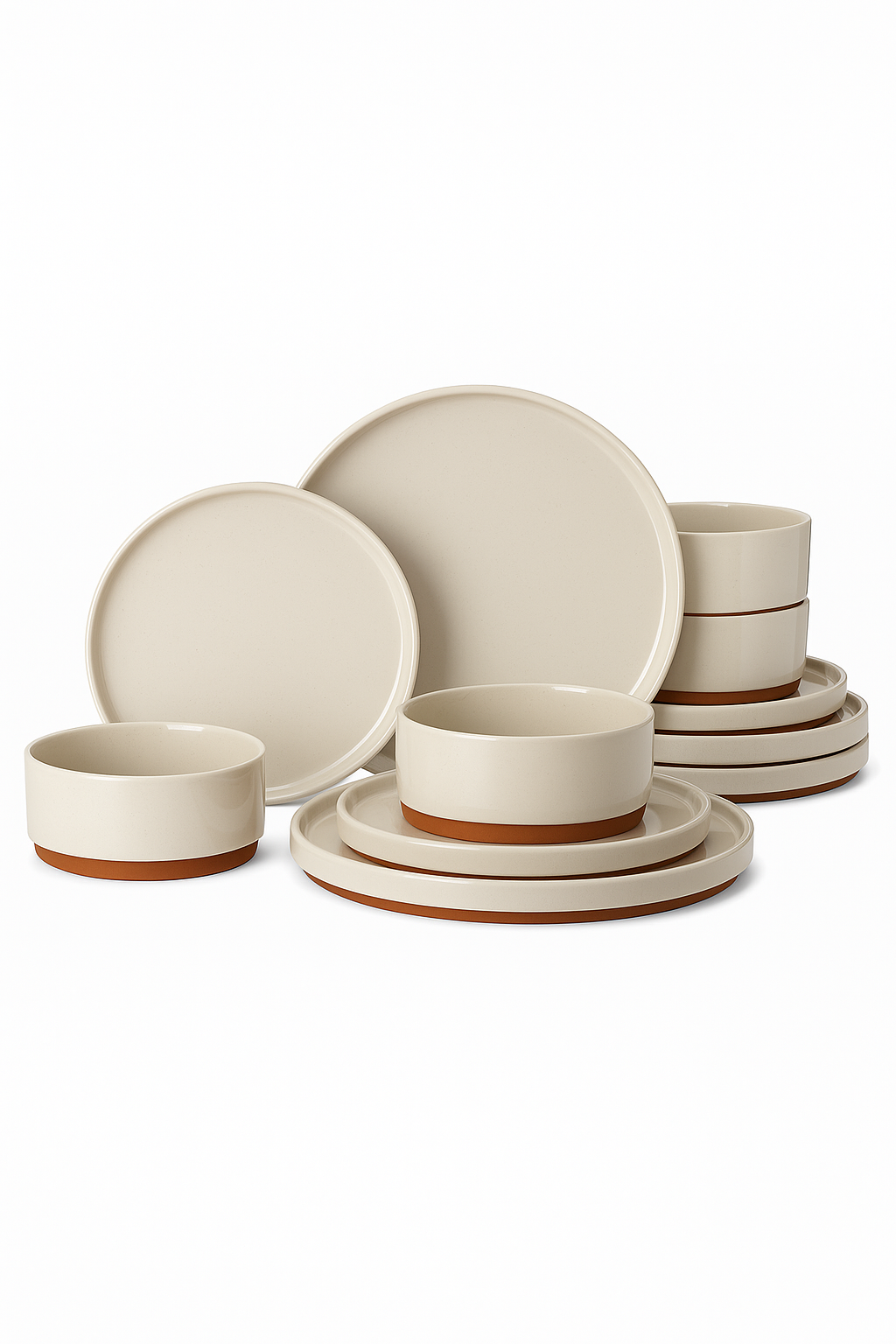 Service table porcelaine malacasa leah bord relevé - vue 2 sur 2