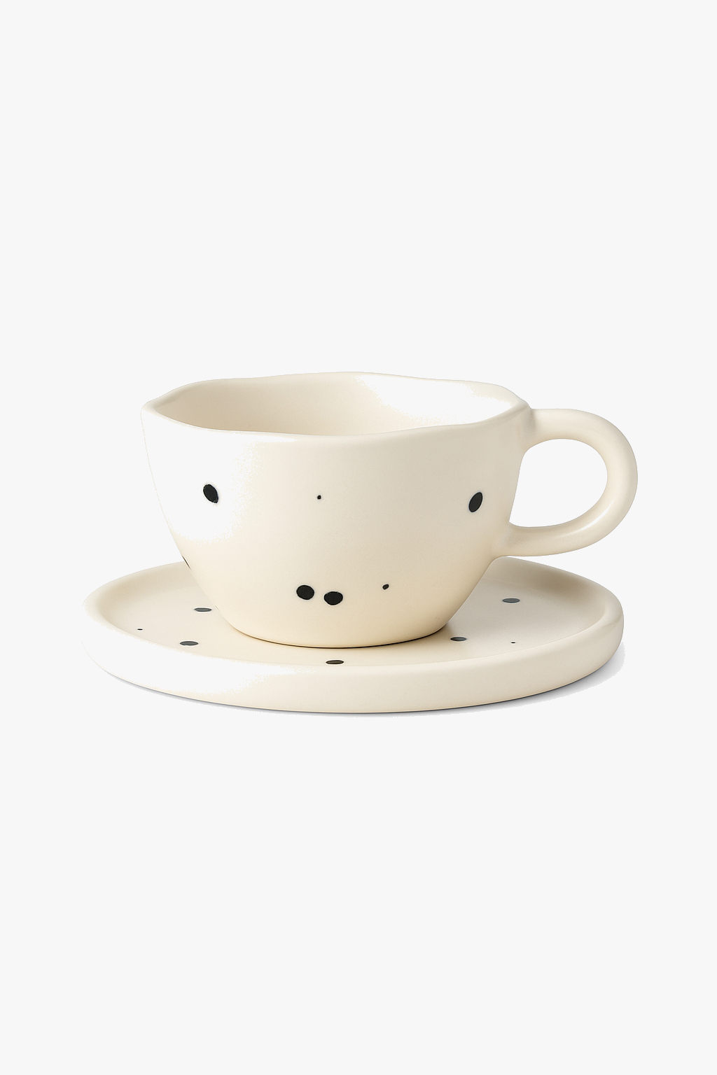 Service tasse ceramique motif cerises avec plateau