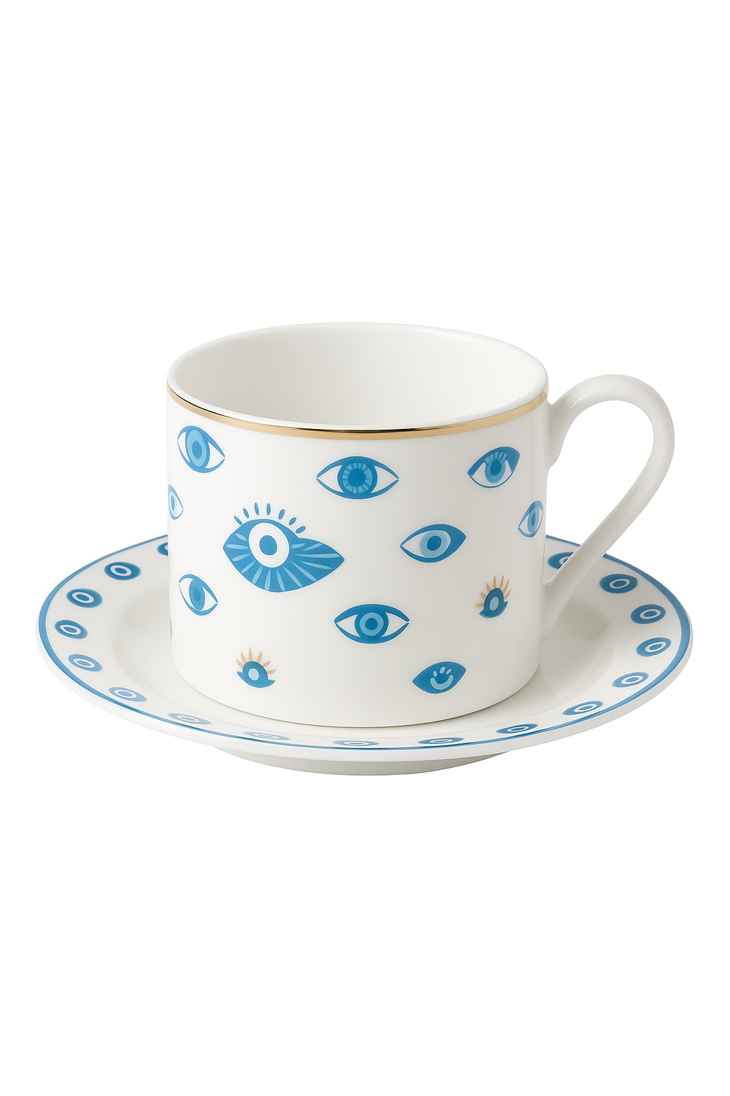 Service the vintage ceramique italienne tasse soucoupe plateau - vue 2 sur 2