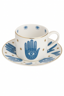 Service thé vintage céramique italienne tasse soucoupe plateau