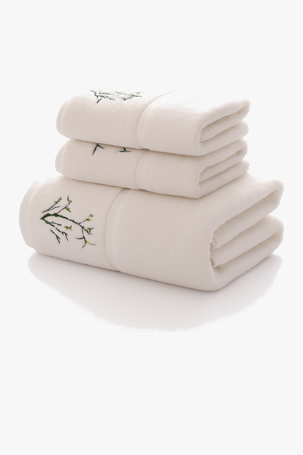 serviette de bain en bambou ultra absorbante brodée