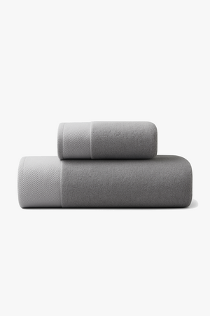 Set of 2 soft quick-dry cotton bath towels