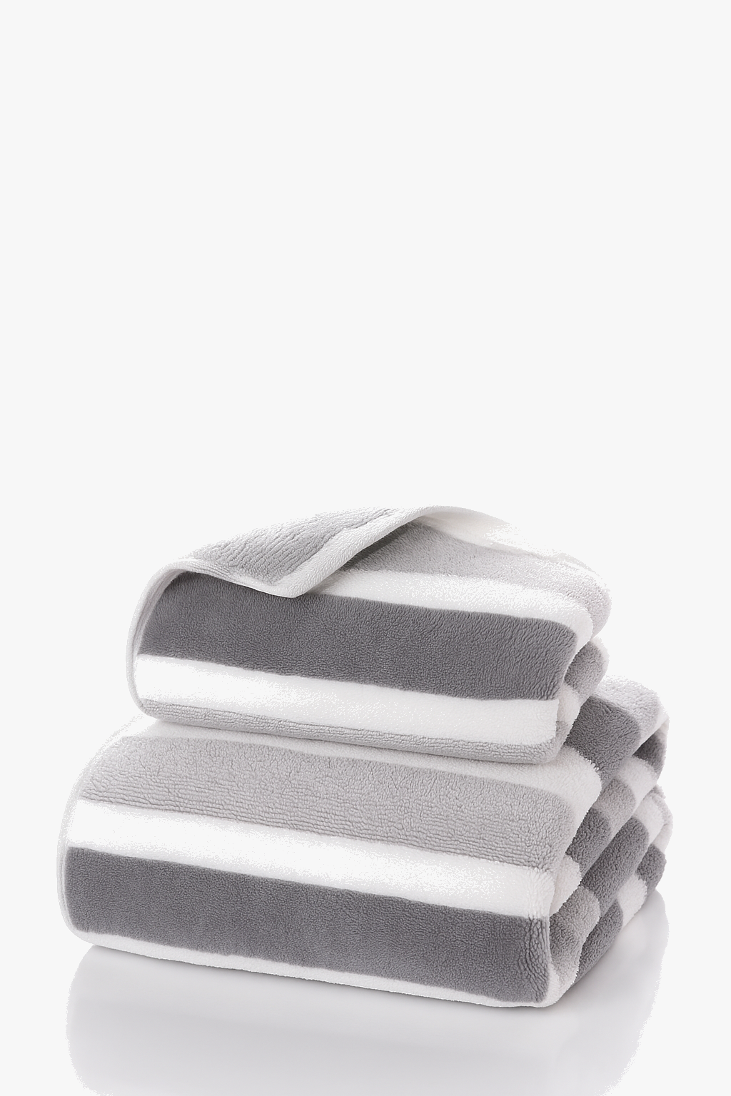 serviette de bain polaire corail rayures douce absorbante