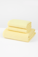 serviette de bain set coton gaufré séchage rapide