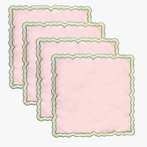Cotton linen-style napkins set of 4