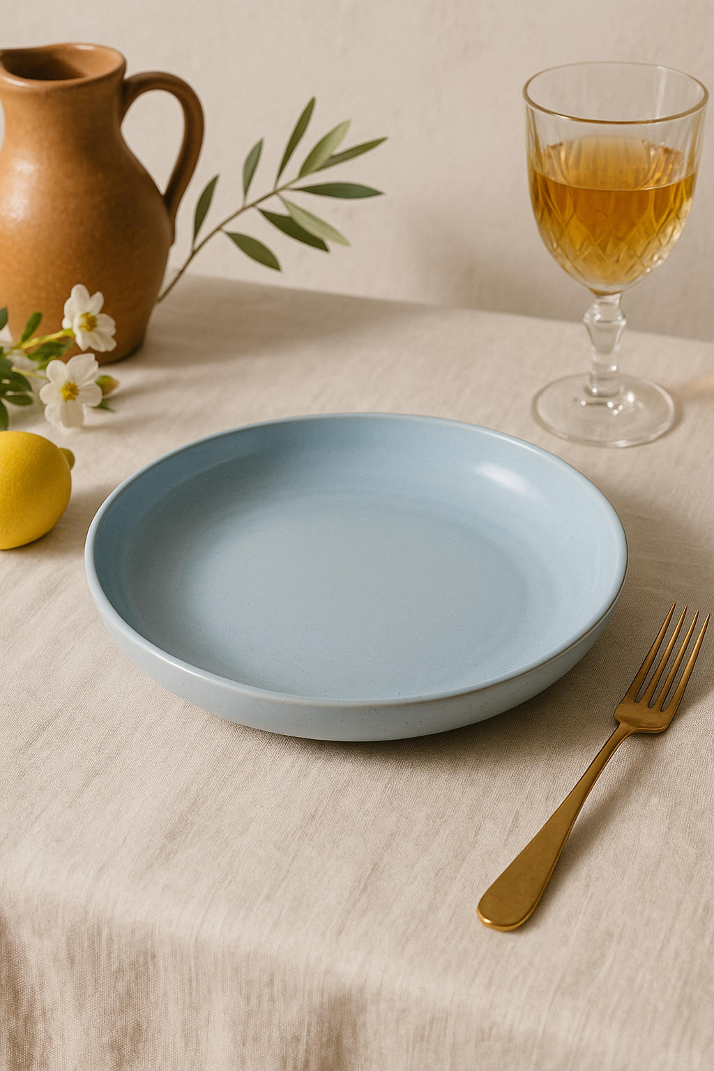 Set 4 assiettes creuses plastique incassable motif ble - vue 3 sur 3