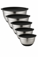 Set 6 bols inox gigognes avec couvercles antidérapants