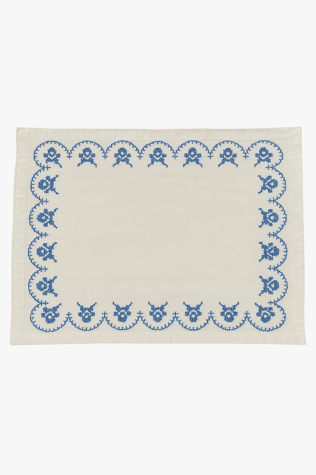 Set de table coton brodé rétro style champêtre