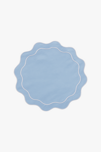 Set de table coton brodé style vintage ondulé