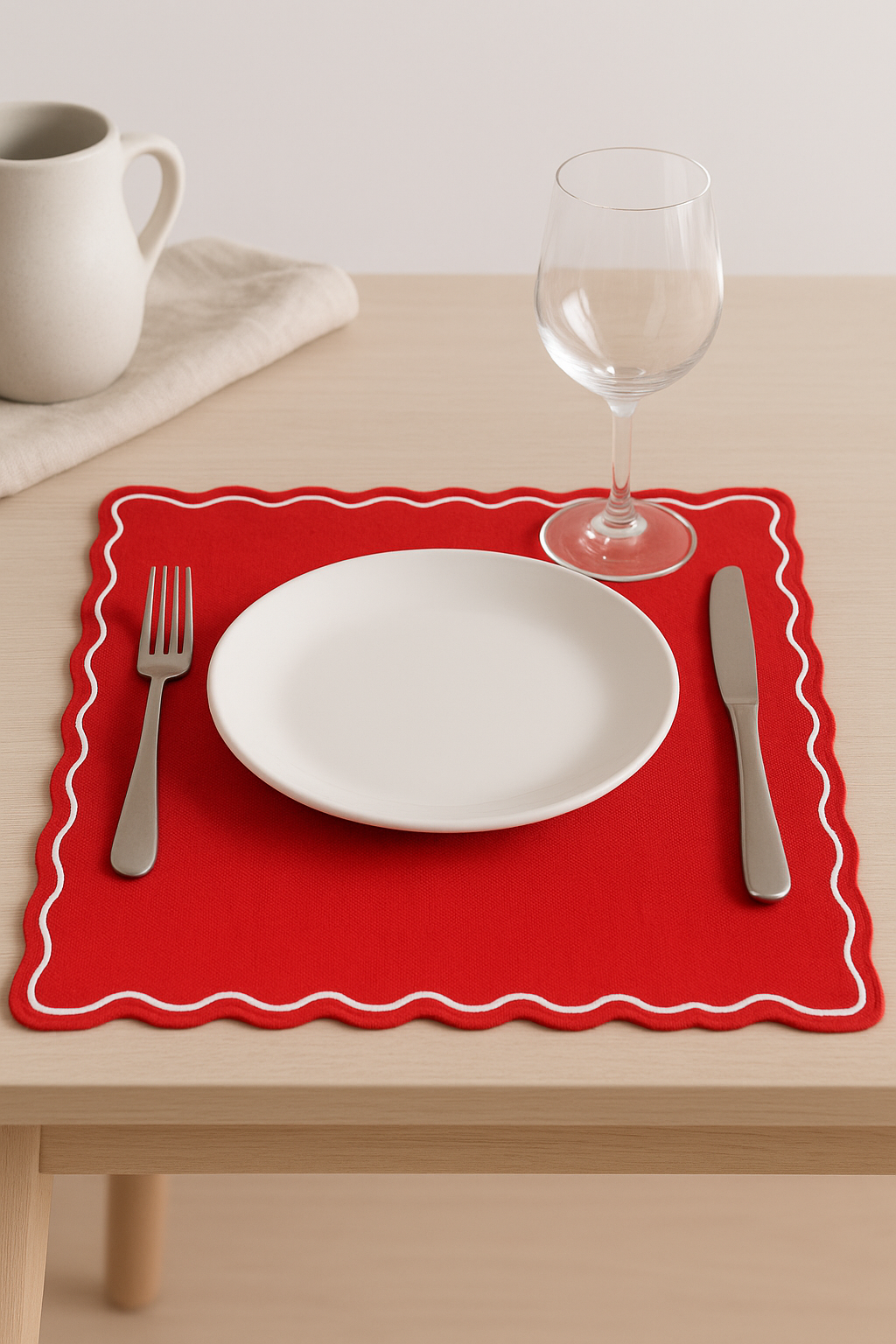 Set de table coton lin motif coquillage marin