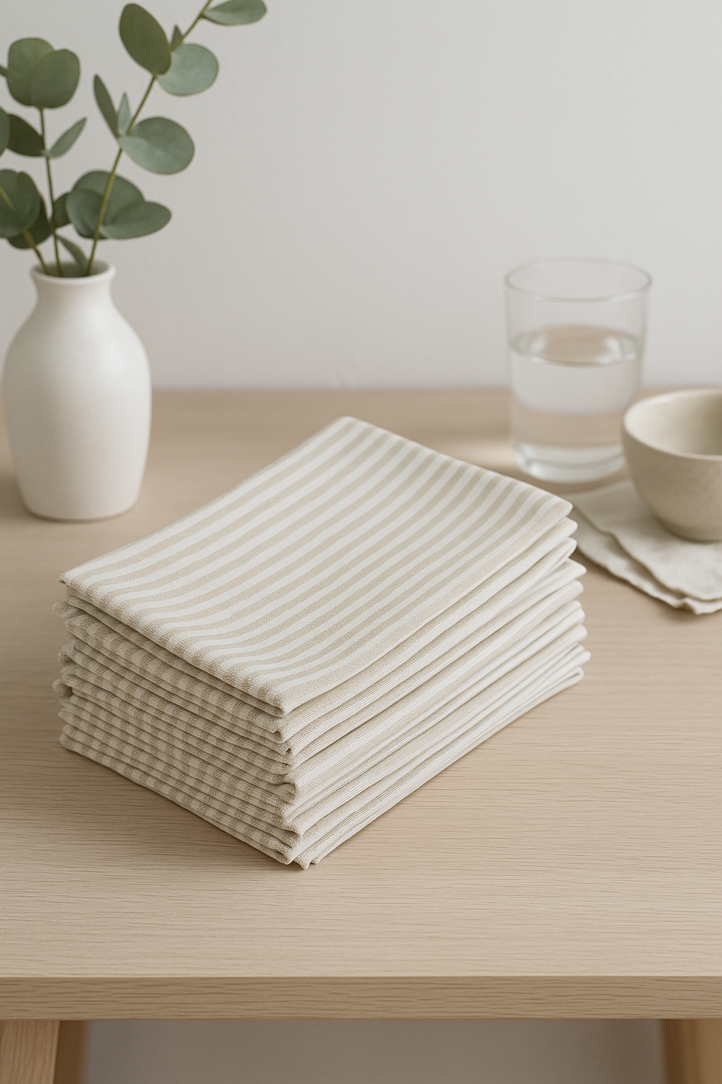 Set de table coton lin rayé style europe