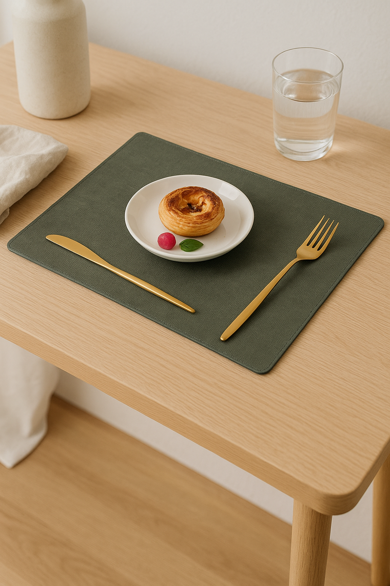 Set de table double face pu antidérapant imperméable