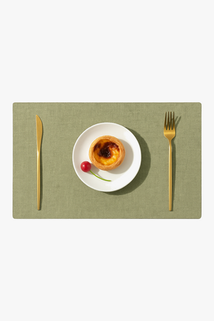 Double-sided textured PU placemat, waterproof