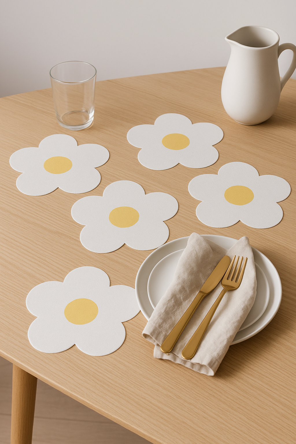 Set de table floral prairie chic lot quatre