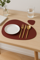 Set de table lavable rond polyester style moderne