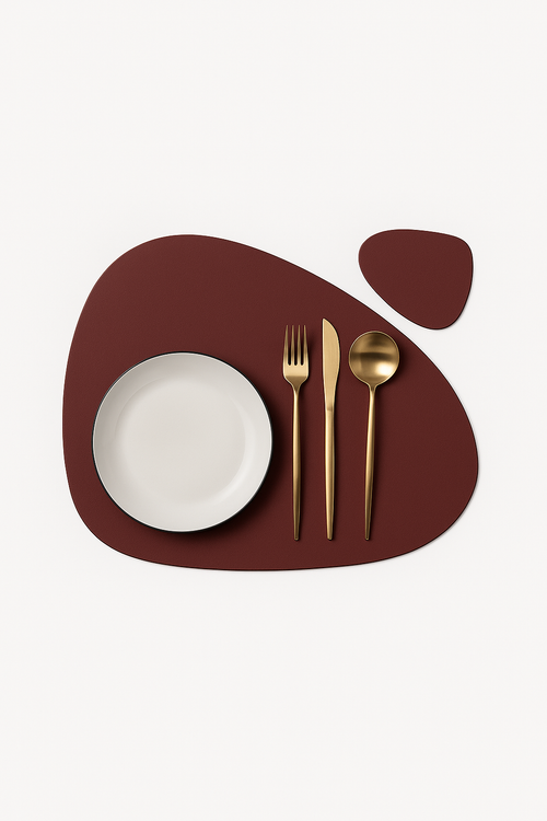 Set de table lavable rond polyester style moderne