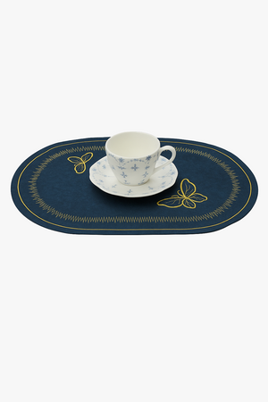 Set de table lin brodé style moderne lavable durable